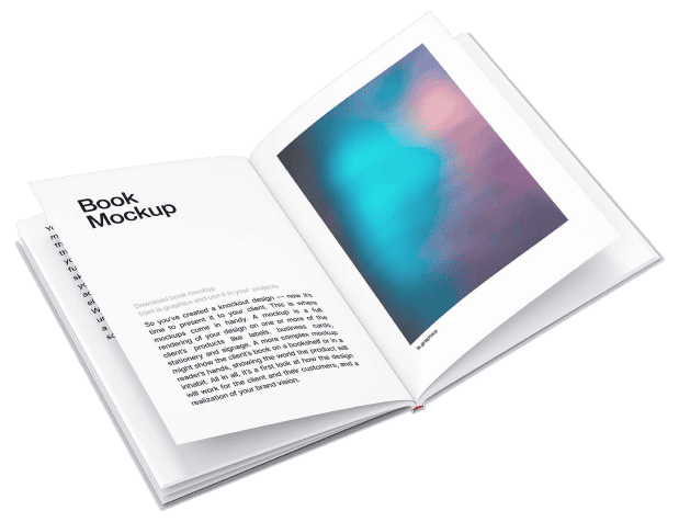 Open Hardcover Book Mockup 1